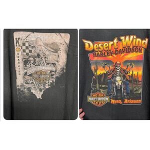 Harley Davidson T Shirt Mens 2X XXL Road King Biker Arizona Skull Motorcycle